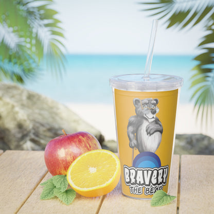 Bravery Plastic Tumbler with Straw
