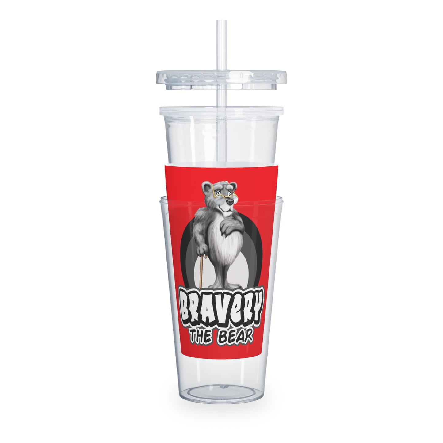 Bravery Plastic Tumbler with Straw