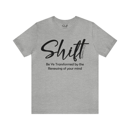 Shift Unisex Short Sleeve Tee black text