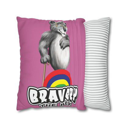 Bravery Spun Polyester Square Pillow Case