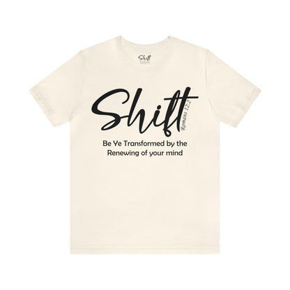 Shift Unisex Short Sleeve Tee black text