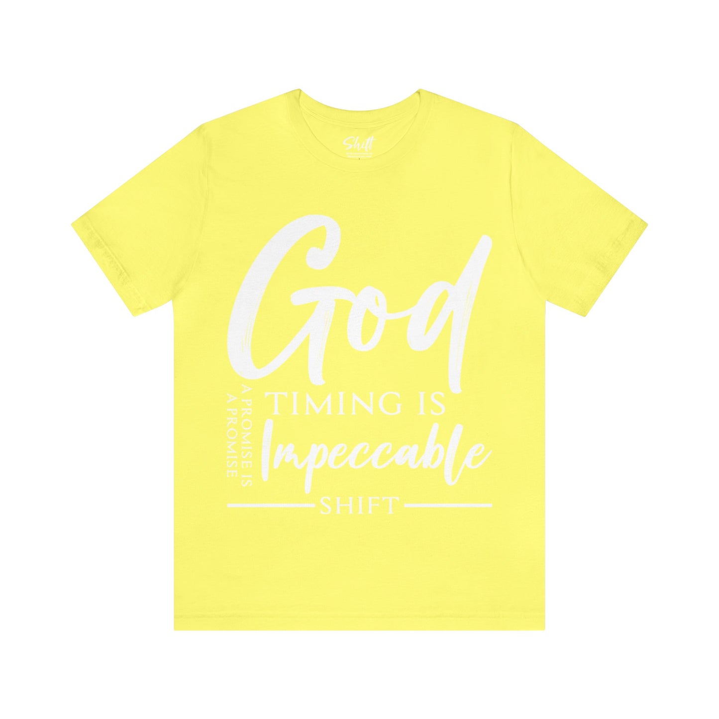 God timing Unisex Short Sleeve Tee white text