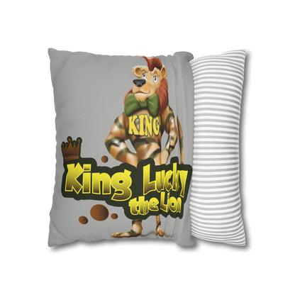 King Lucky Lion Spun Polyester Square Pillow Case