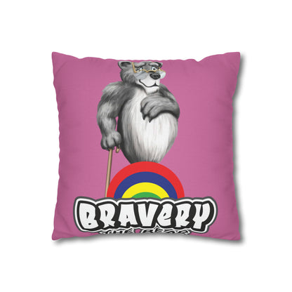 Bravery Spun Polyester Square Pillow Case