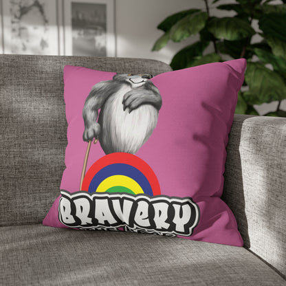 Bravery Spun Polyester Square Pillow Case