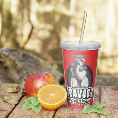 Bravery Plastic Tumbler with Straw