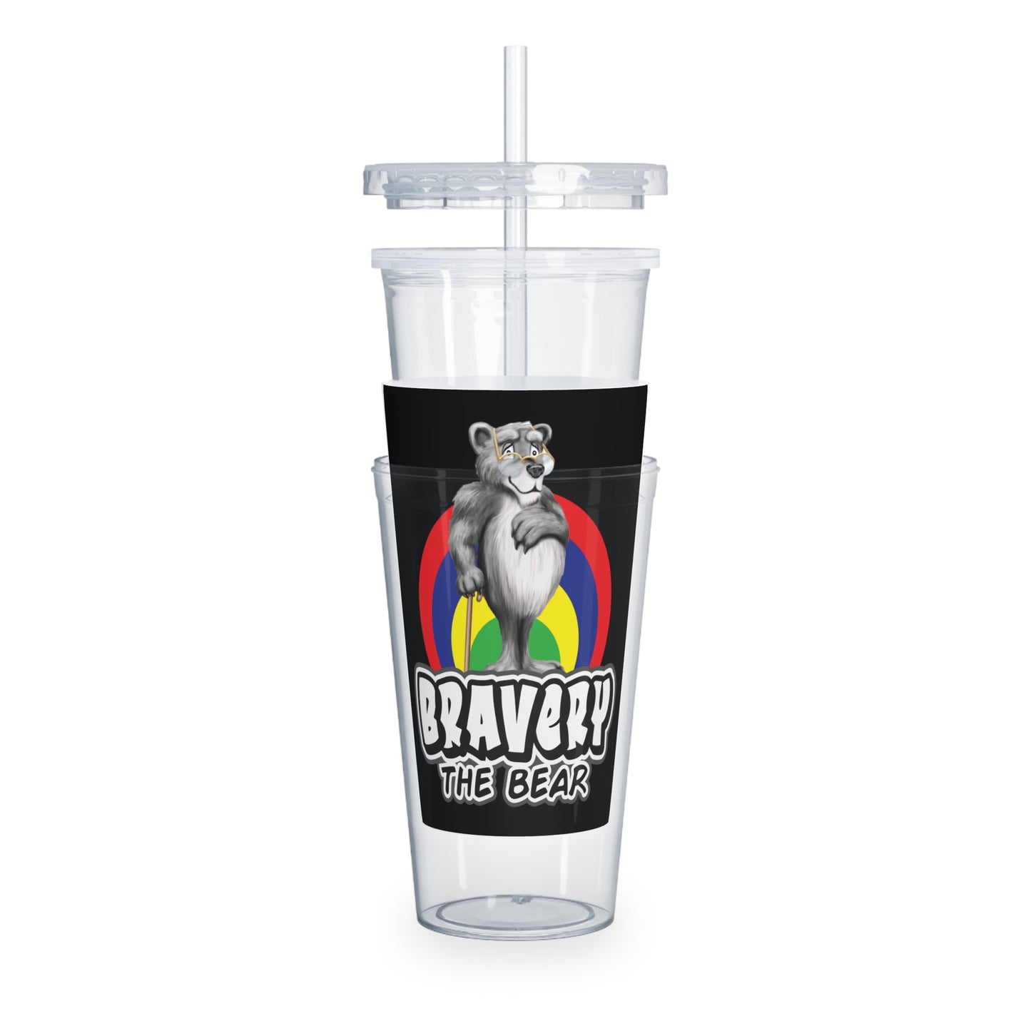 Bravery Plastic Tumbler with Straw