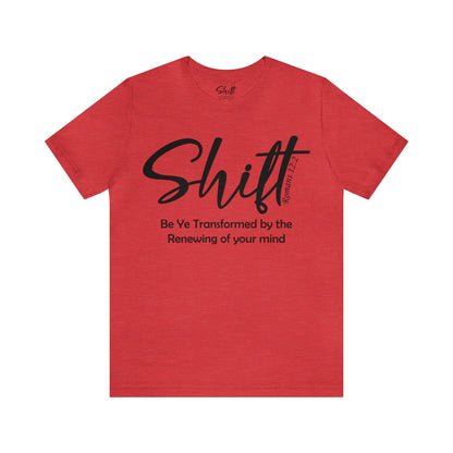 Shift Unisex Short Sleeve Tee black text