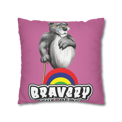 Bravery Spun Polyester Square Pillow Case