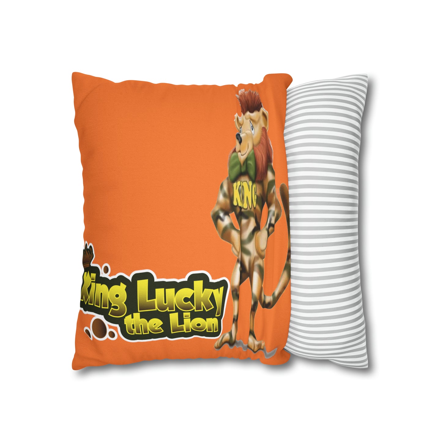 King Lucky Lion Spun Polyester Square Pillow Case