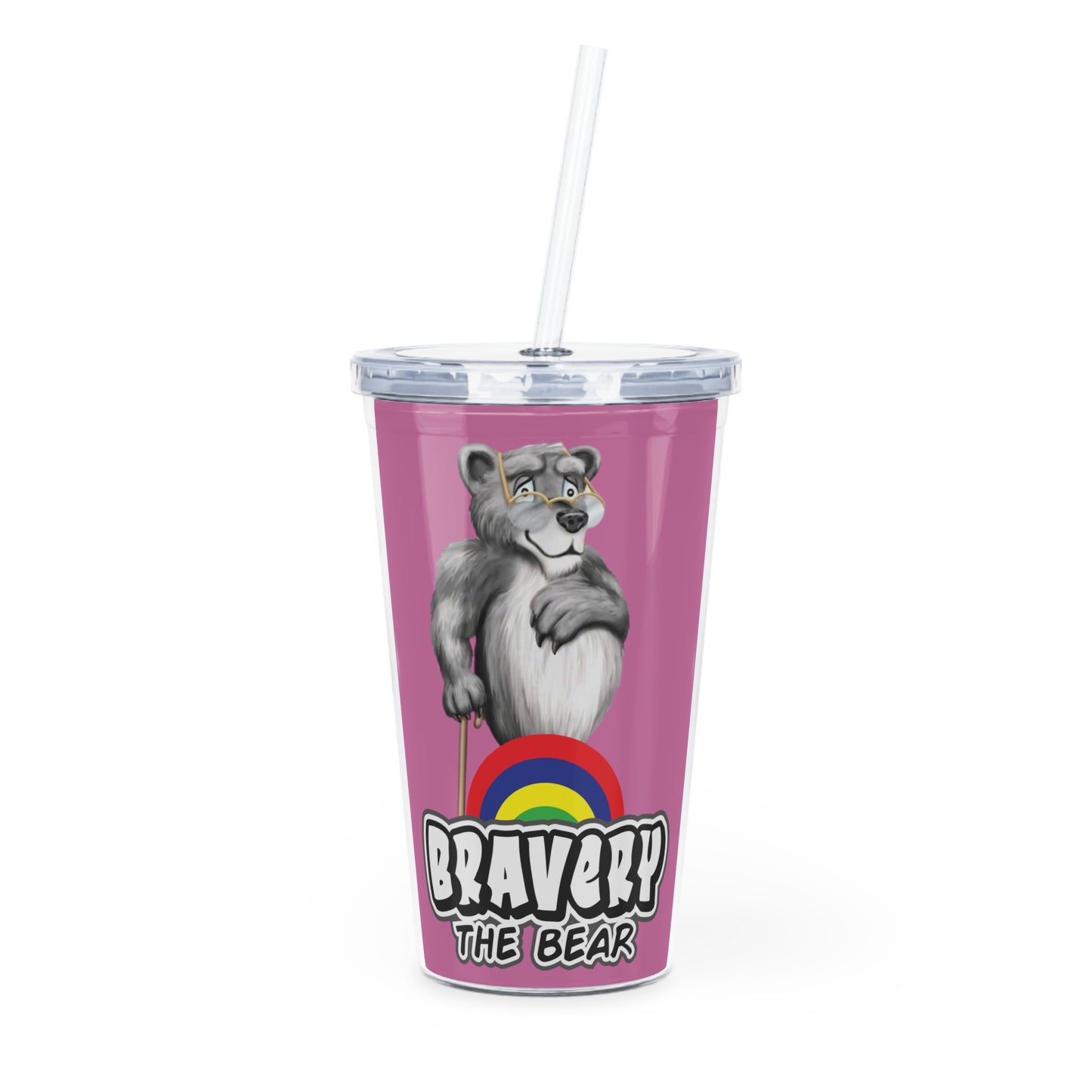 Bravery Plastic Tumbler with Straw