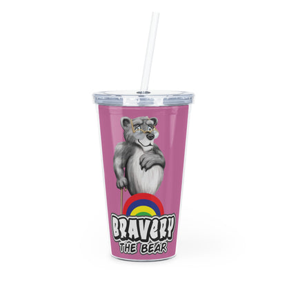 Bravery Plastic Tumbler with Straw