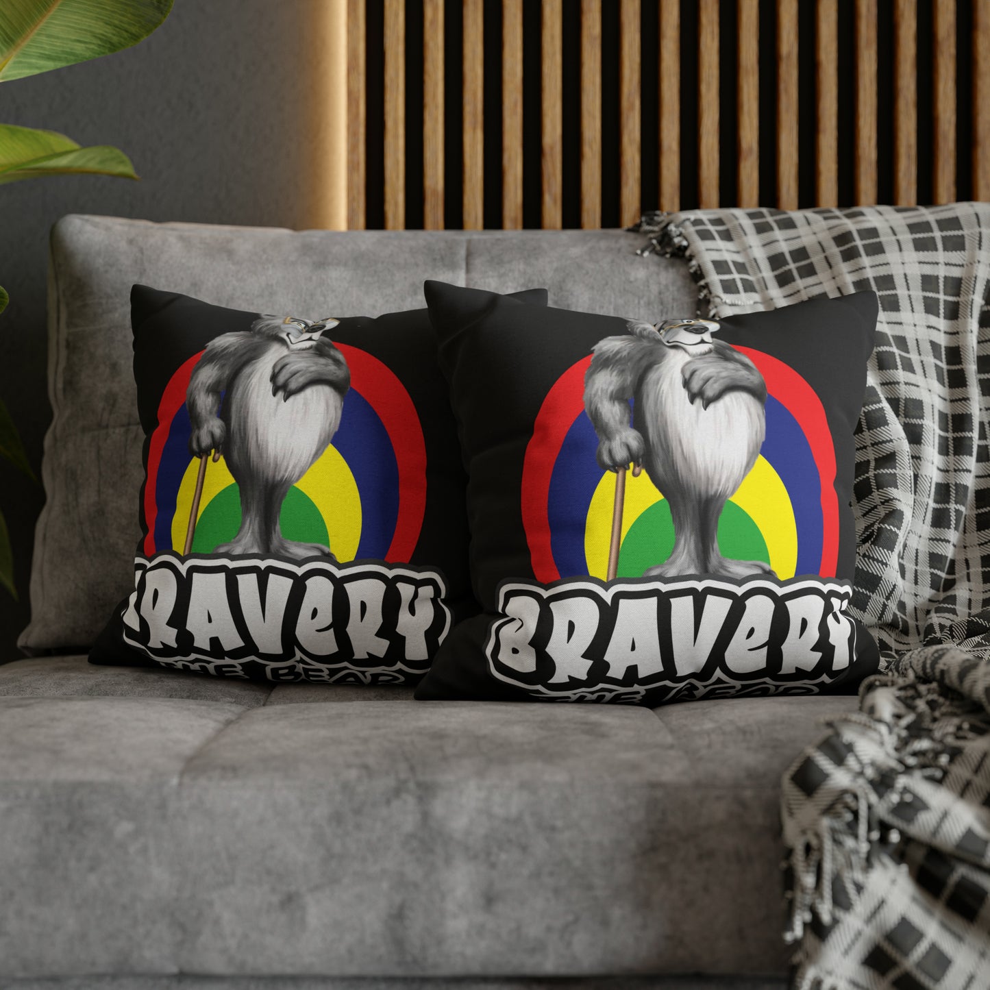 Bravery Spun Polyester Square Pillow Case