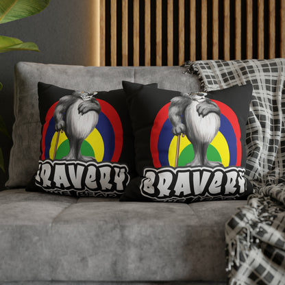 Bravery Spun Polyester Square Pillow Case