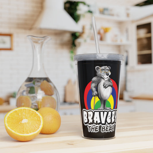 Bravery Plastic Tumbler with Straw