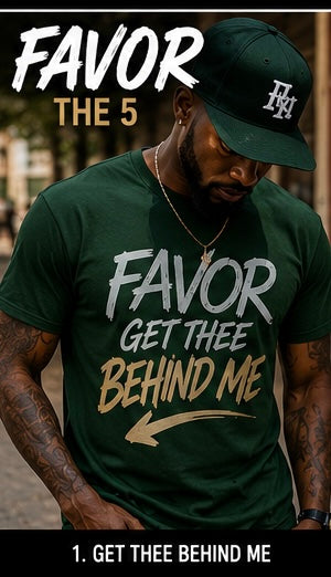 FAVOR GET THEE BEHIND ME GRAPHICS T-SHIRT