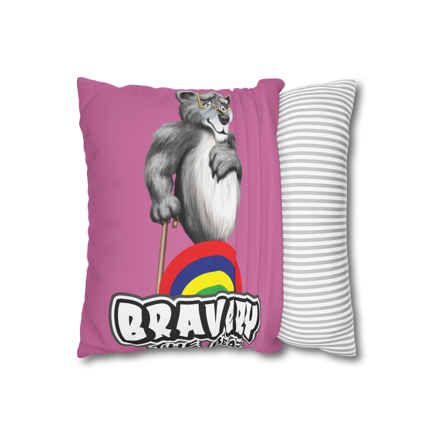 Bravery Spun Polyester Square Pillow Case