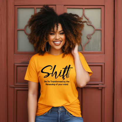 Shift Unisex Short Sleeve Tee black text