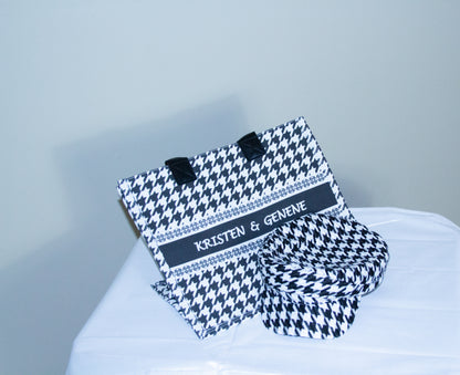 Black & White Large Canvas Bag – Personalized Power shift