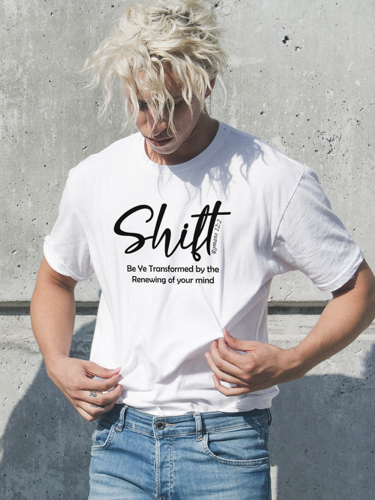 Shift Unisex Short Sleeve Tee black text
