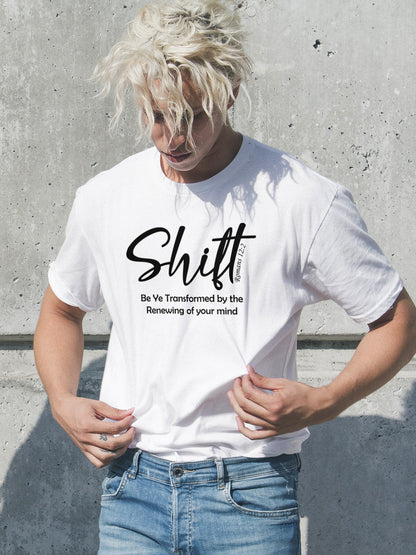 Shift Unisex Short Sleeve Tee black text
