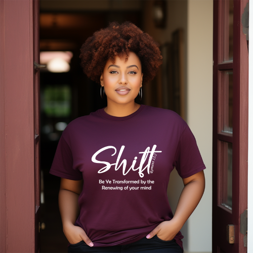 Shift Unisex Short Sleeve Tee white text