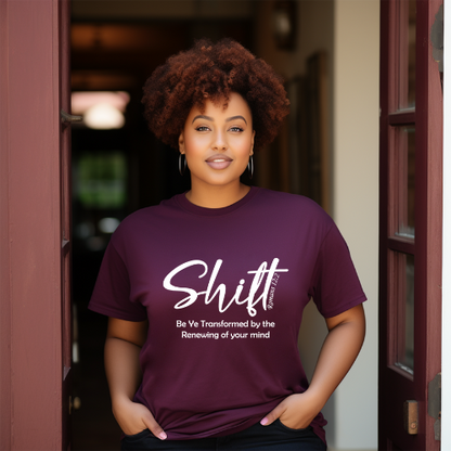Shift Unisex Short Sleeve Tee white text