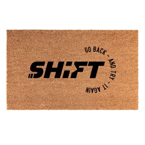 Shift Go Back And Try It Again Door Mat