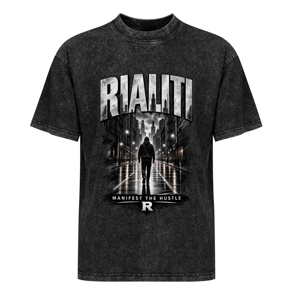 RIALITI Lone Hustle Cinematic Oversized Graphic Tee