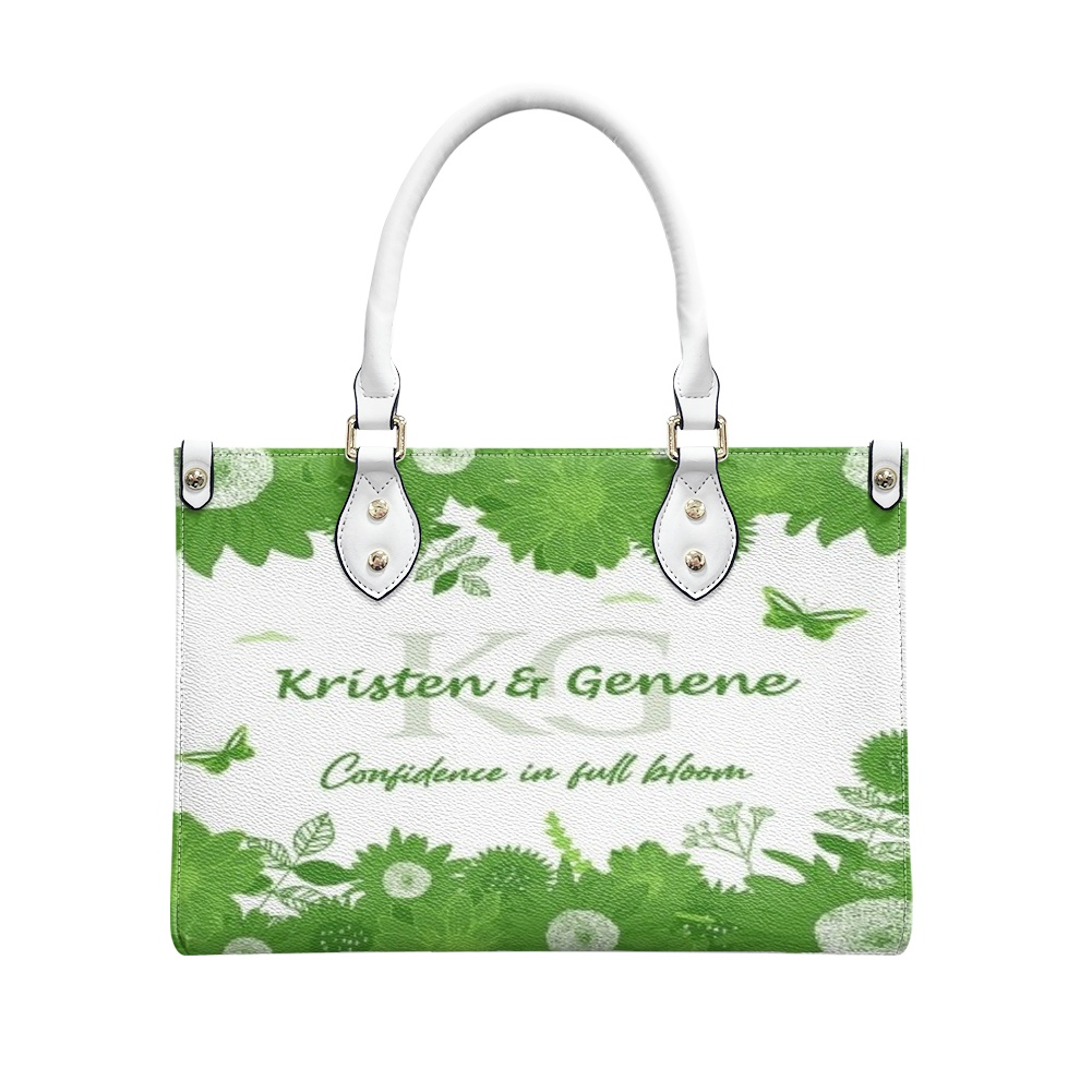 K & G original Kelly Green and white Floral Bag w/Wallet