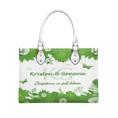 K & G original Kelly Green and white Floral Bag w/Wallet