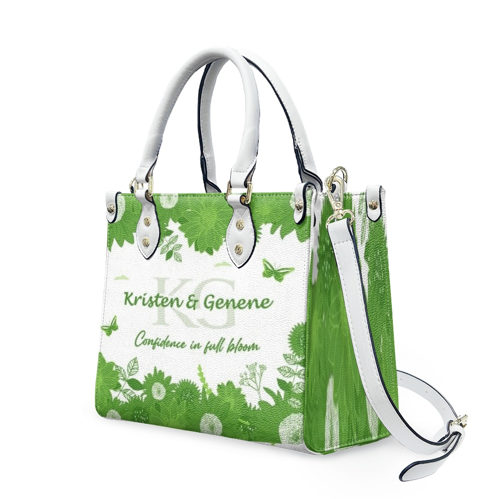 K & G original Kelly Green and white Floral Bag w/Wallet