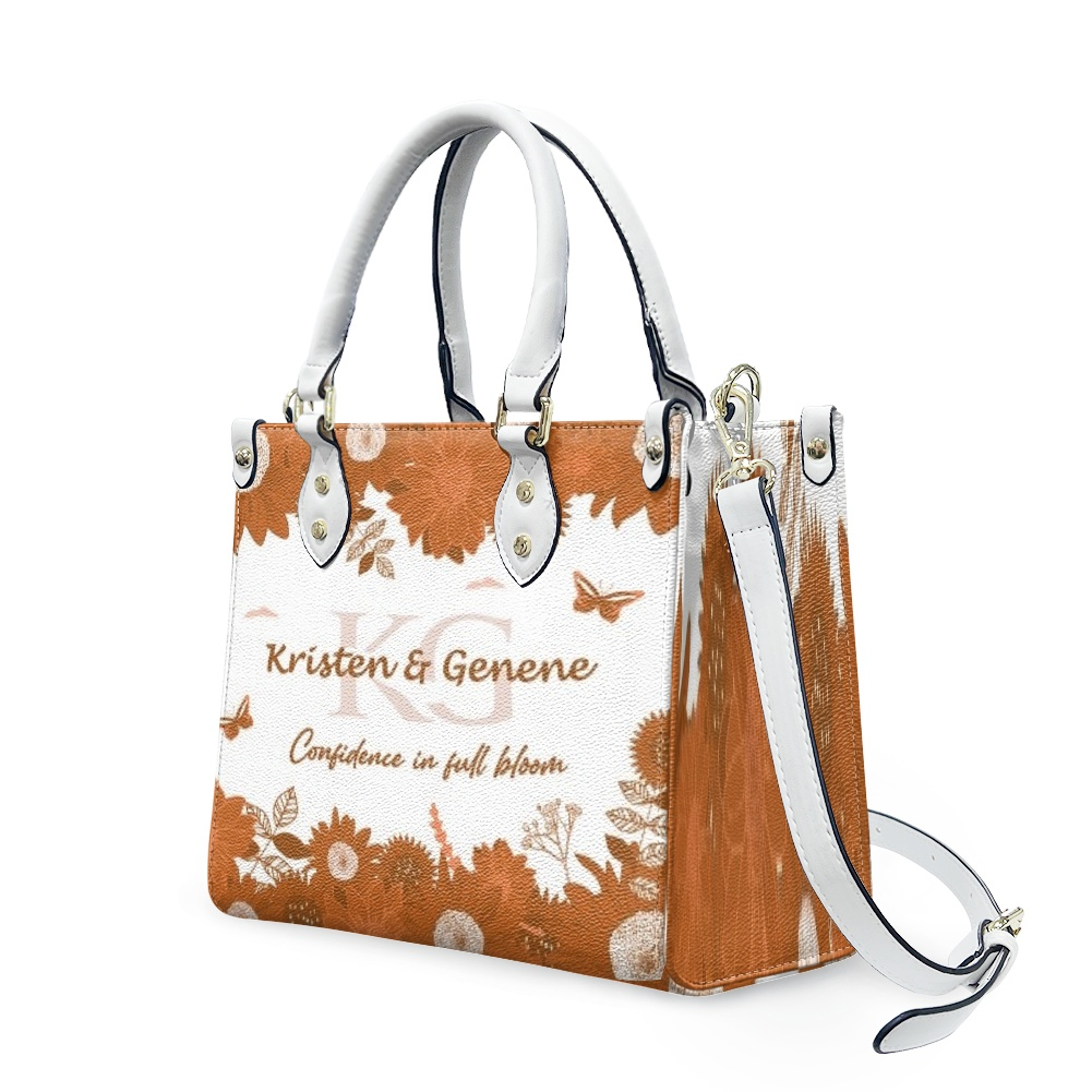 K & G original Burnt Orange and white Floral Bag w/Wallet