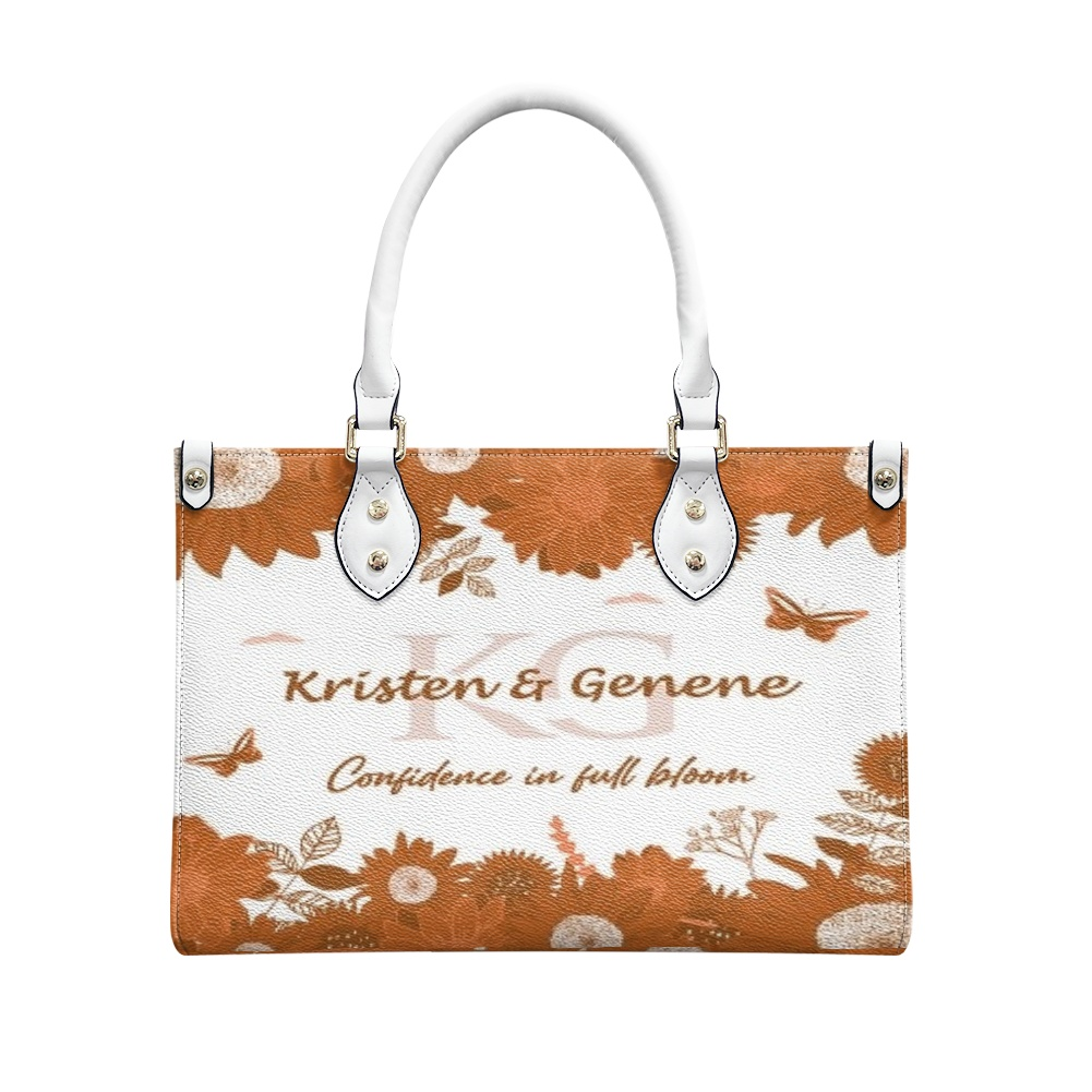 K & G original Brown and white Floral Bag w/Wallet