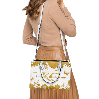 K & G original Mustard and white Floral Bag w/Wallet