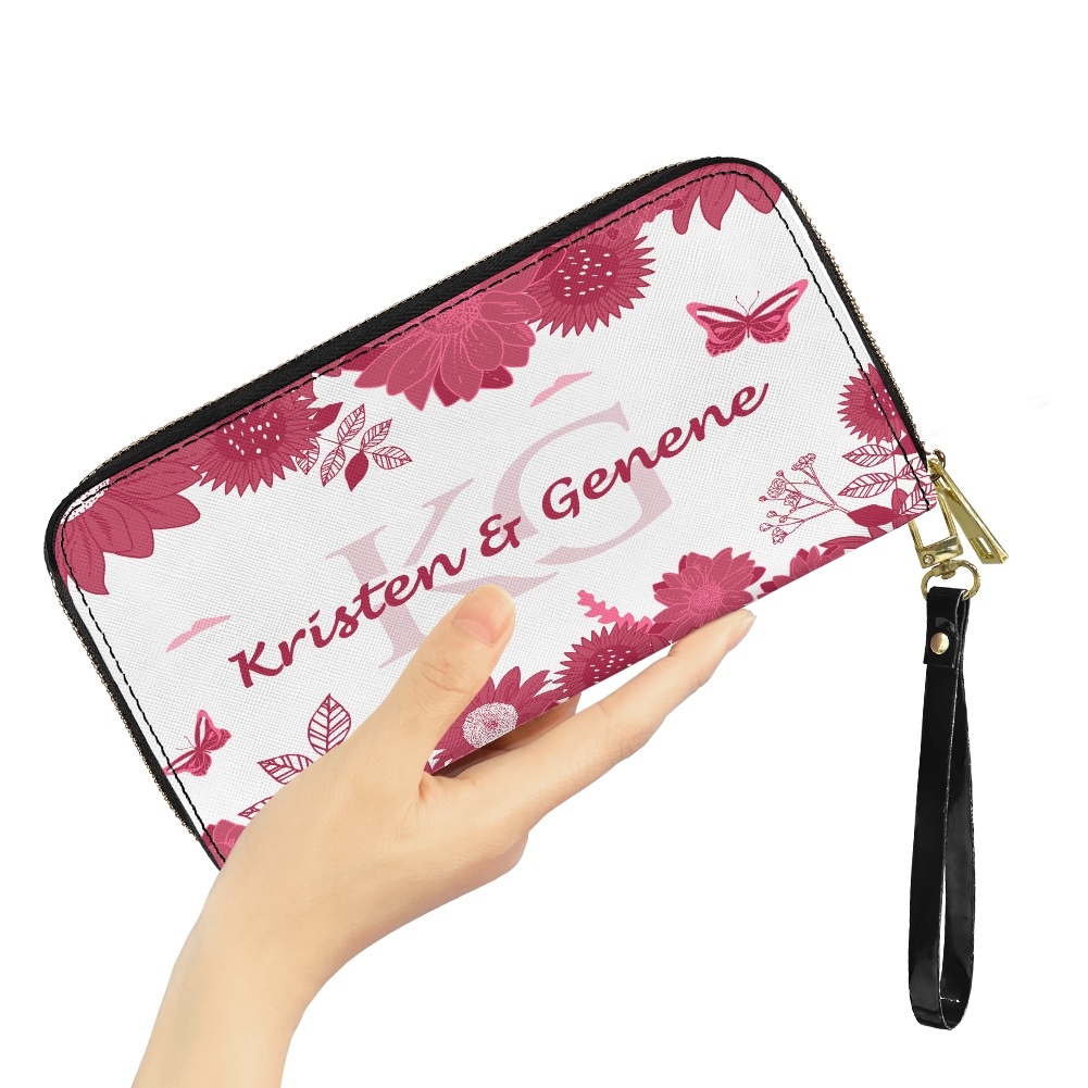 K & G original maroon and white Floral Bag w/Wallet