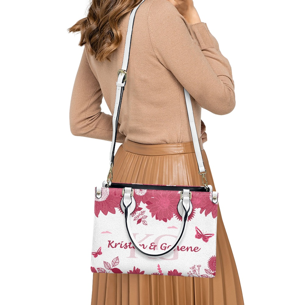 K & G original maroon and white Floral Bag w/Wallet