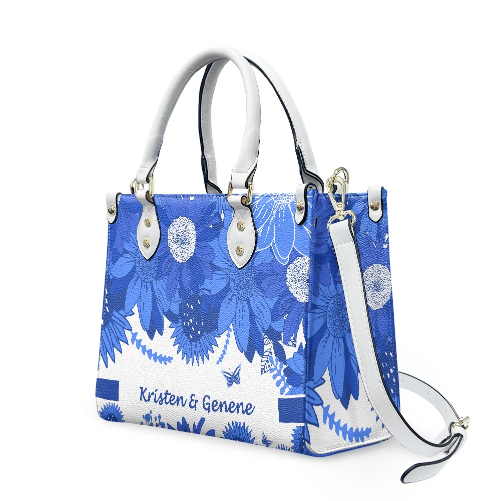 K & G original Royal Blue and white Floral Bag w/Wallet