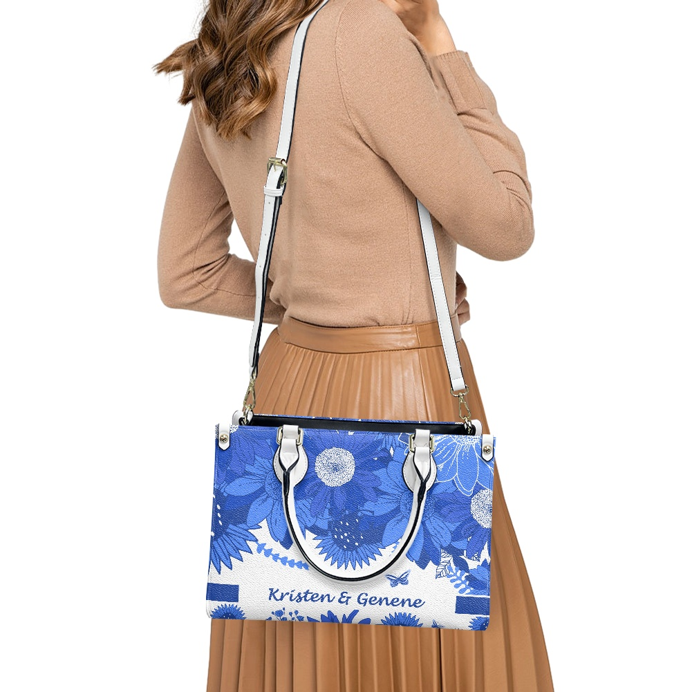 K & G original Royal Blue and white Floral Bag w/Wallet