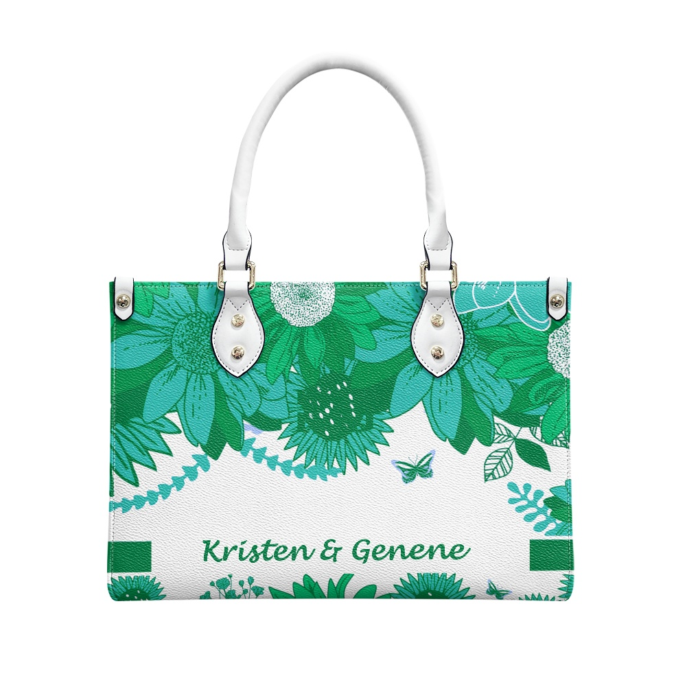 K & G original Hunter Green and white Floral Bag w/Wallet