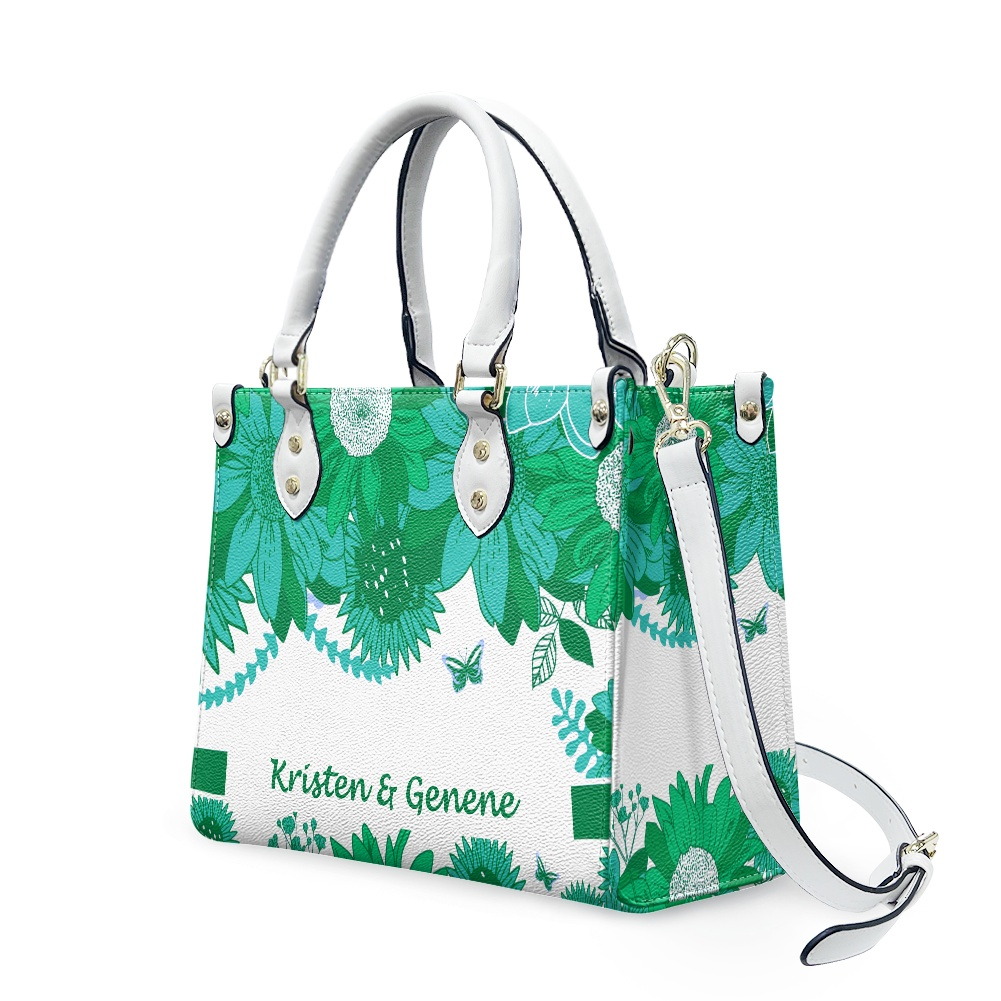 K & G original Hunter Green and white Floral Bag w/Wallet