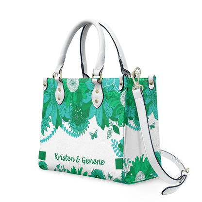 K & G original Hunter Green and white Floral Bag w/Wallet