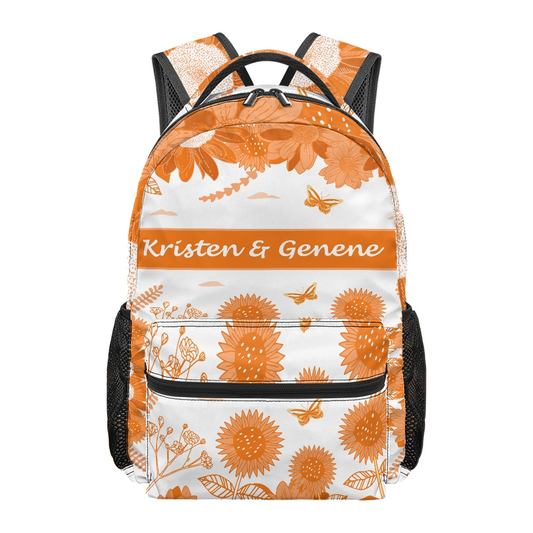 K & G original Bright Orange and white Backpacks