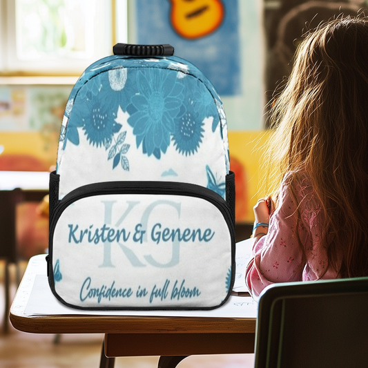 K & G original Teal Blue and white Backpacks
