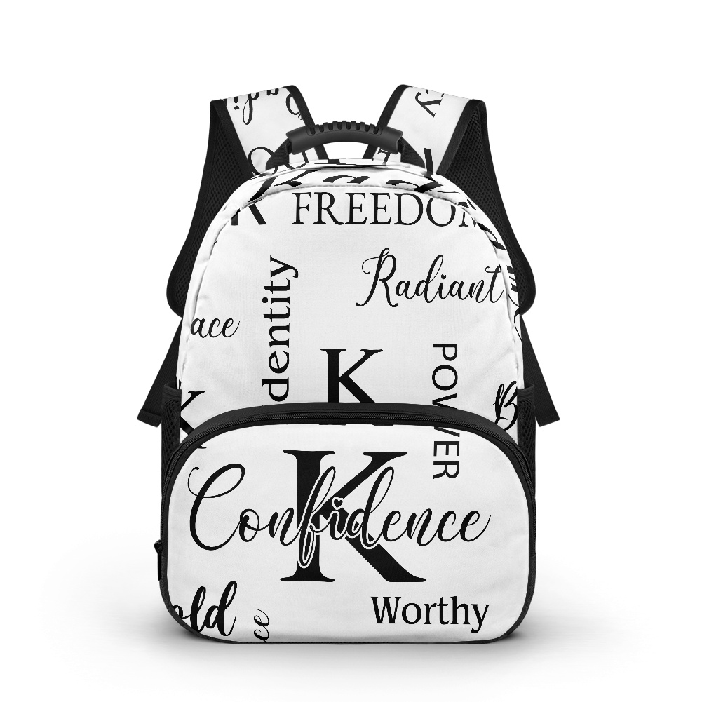 K & G original white/Black Confidence backpack