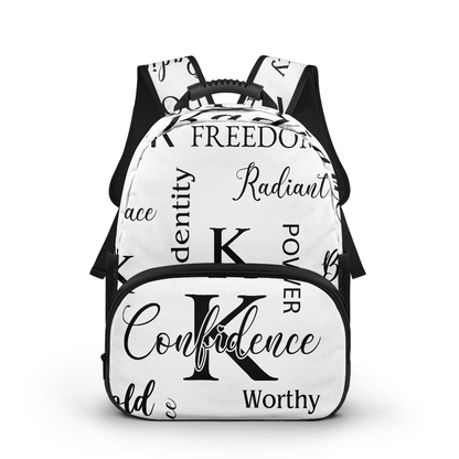 K & G original white/Black Confidence backpack