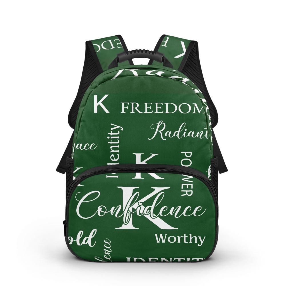 K & G original Kelly Green/white Confidence Backpack