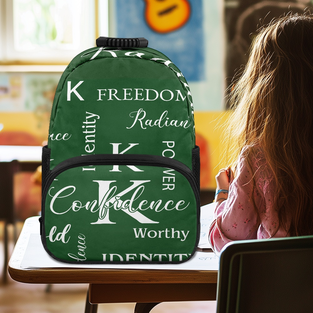 K & G original Kelly Green/white Confidence Backpack