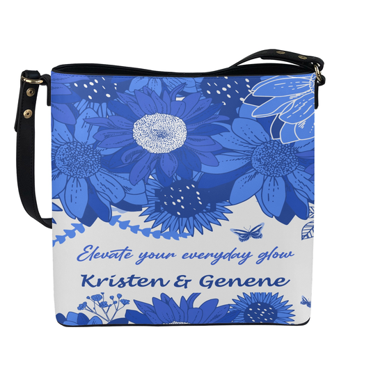 K & G original Royal/white Bucket bag