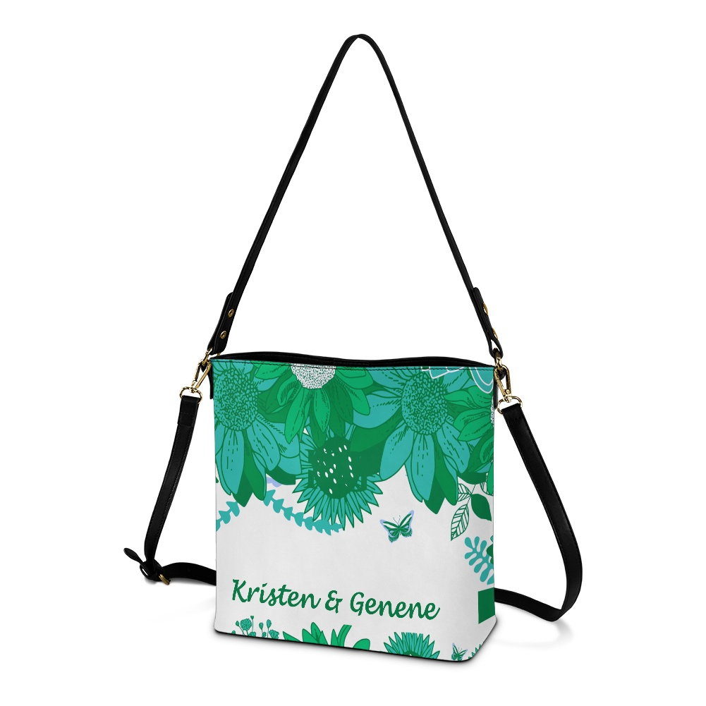 K & G original Green/white Bucket bag